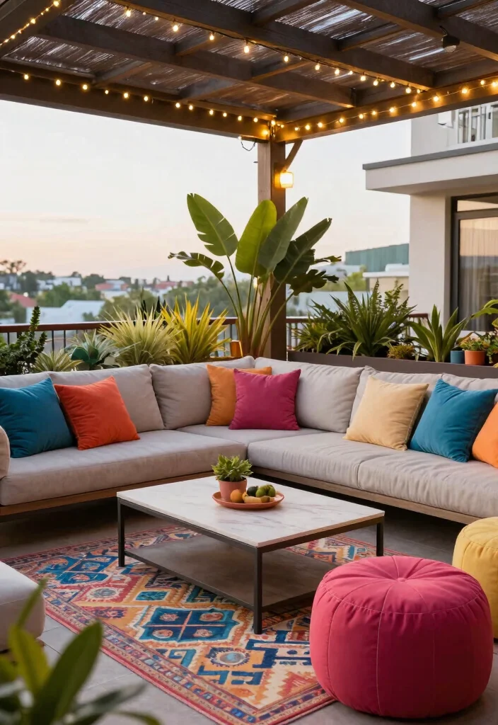 16 Large Balcony Terrace Ideas That Feel Like Outdoor Living Rooms 36 16 Large Balcony Terrace Ideas That Feel Like Outdoor Living Rooms 6. Chic Lounge Area 0
