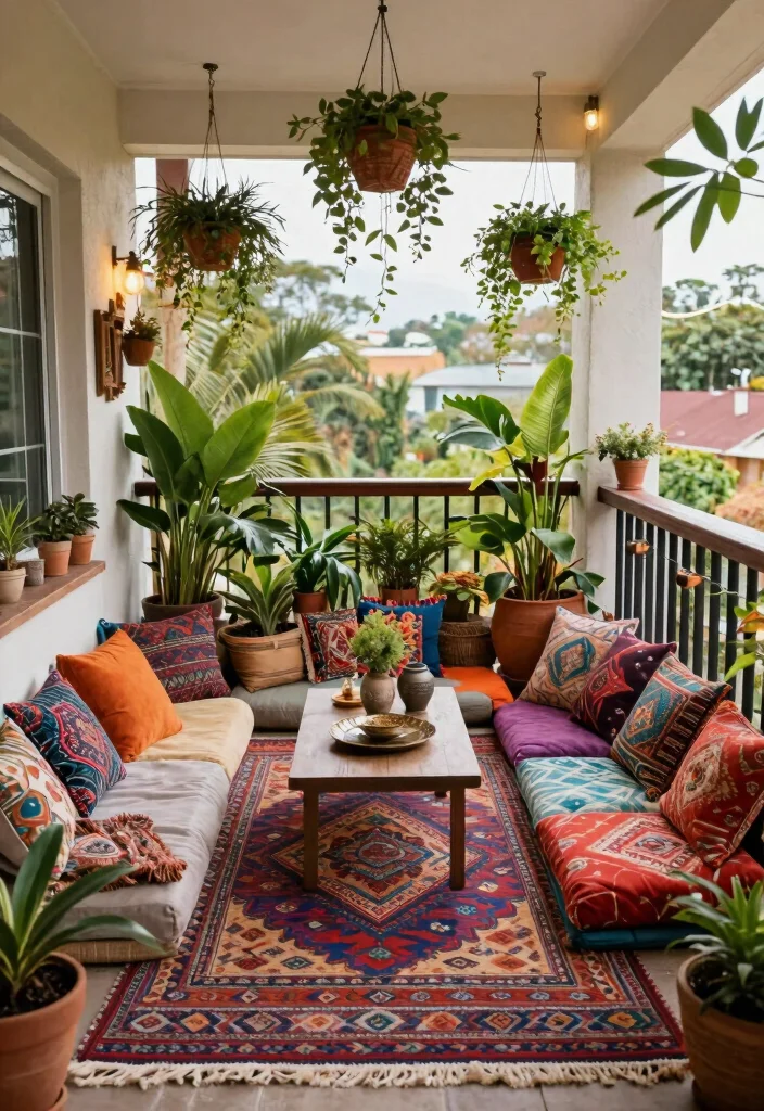 16 Large Balcony Terrace Ideas That Feel Like Outdoor Living Rooms 38 16 Large Balcony Terrace Ideas That Feel Like Outdoor Living Rooms 8. Bohemian Vibes 0